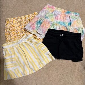 Cat & Jack Girls Skort + Shorts Bundle Size 8 Medium 4 Piece Set